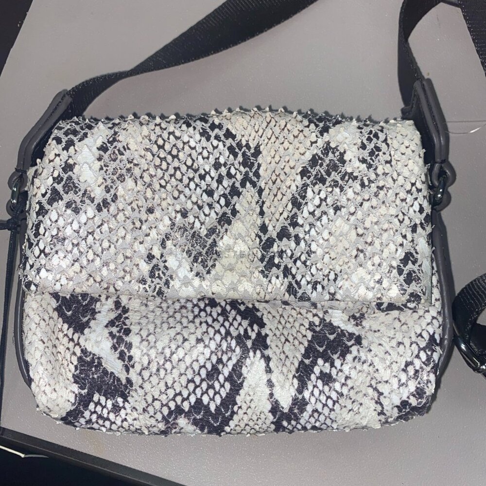 Aimee Kestenberg Broadway Mini Crossbody Vanilla Snake Genuine Leather Bag